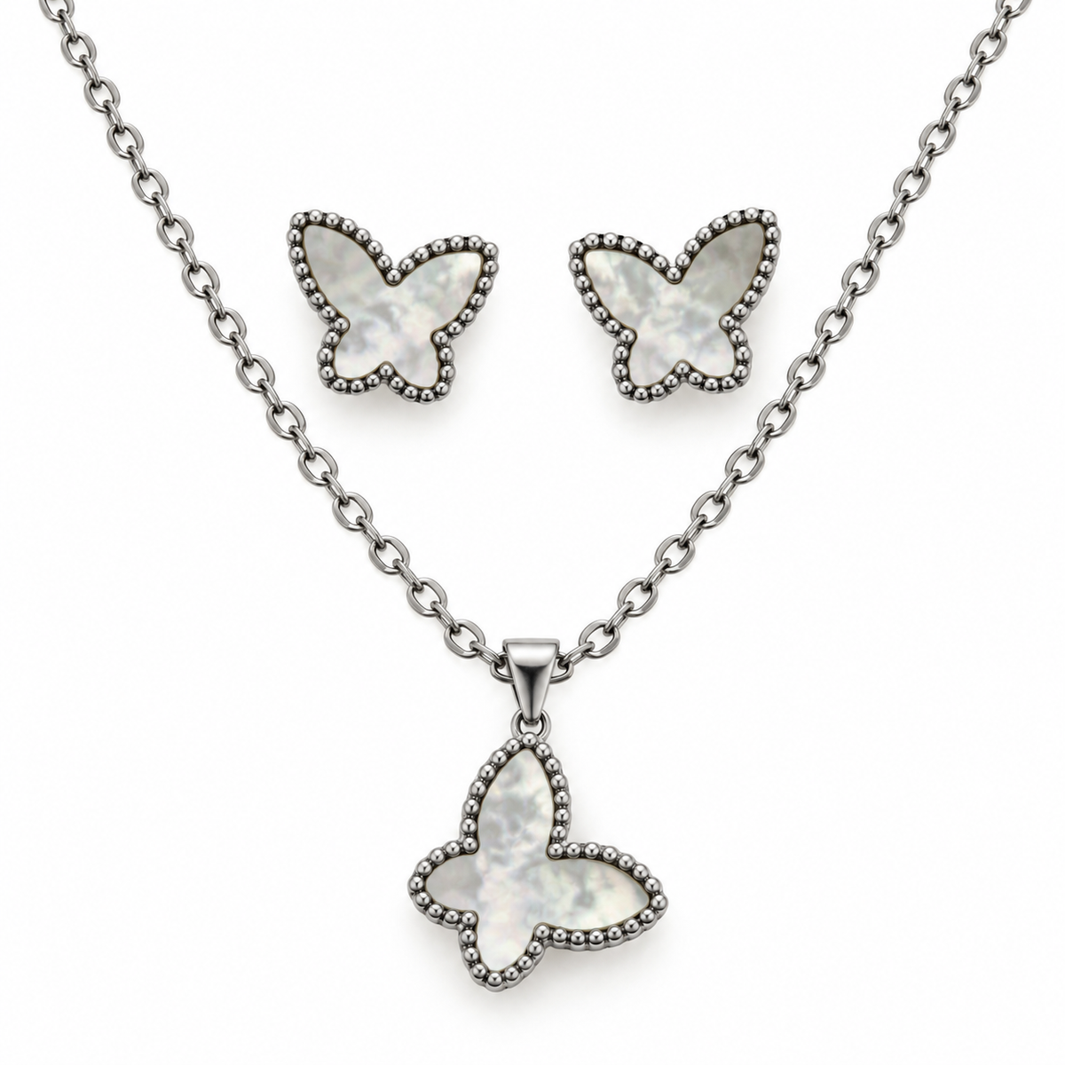 Luna Butterfly Jewellery Set | 18K Gold Plated Steel | JVNXII & CO.
