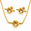 Amora Heart Jewellery Set | 18K Gold Plated Steel | JVNXII & CO.