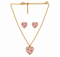 Pink Celeste Jewellery Set | 18K Gold Plated Steel | JVNXII & CO.