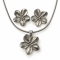 Silver Blossom Jewellery Set | 18K Gold Plated Steel | JVNXII & CO.