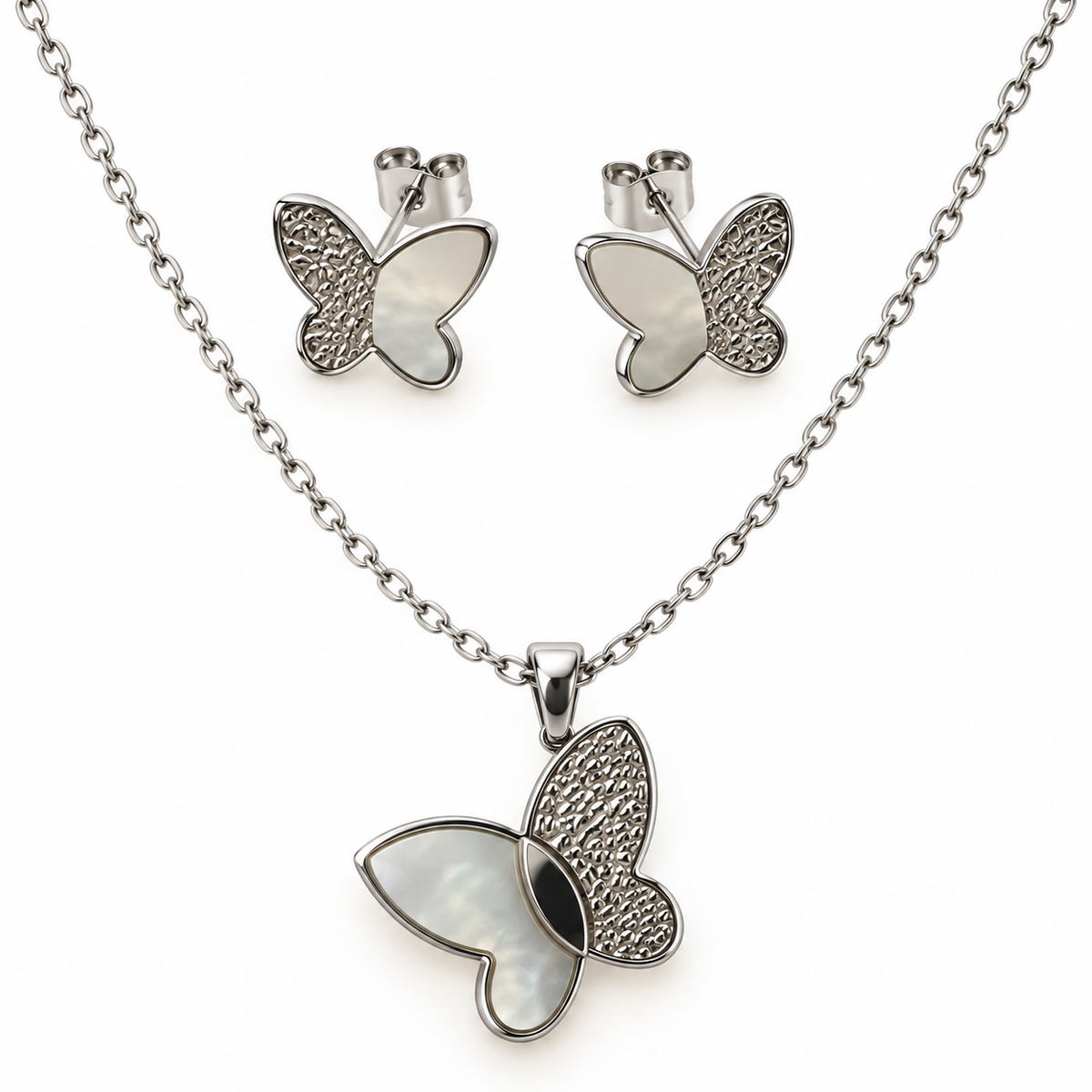 Moonlight Butterfly Jewellery Set | 18K Gold Plated Steel | JVNXII & CO.