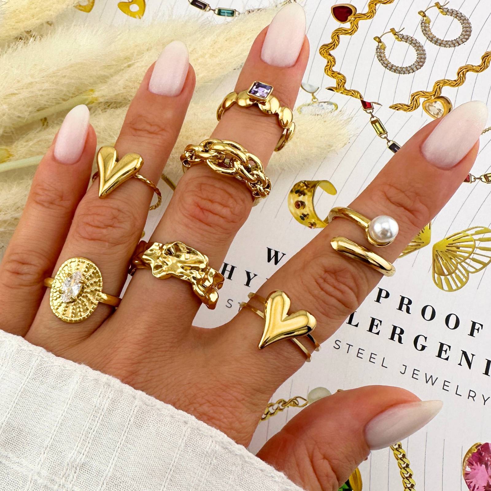 Interlocking Cuban-Link Chain Ring | 18K PVD Gold Plated Stainless Steel | JVNXII & CO.