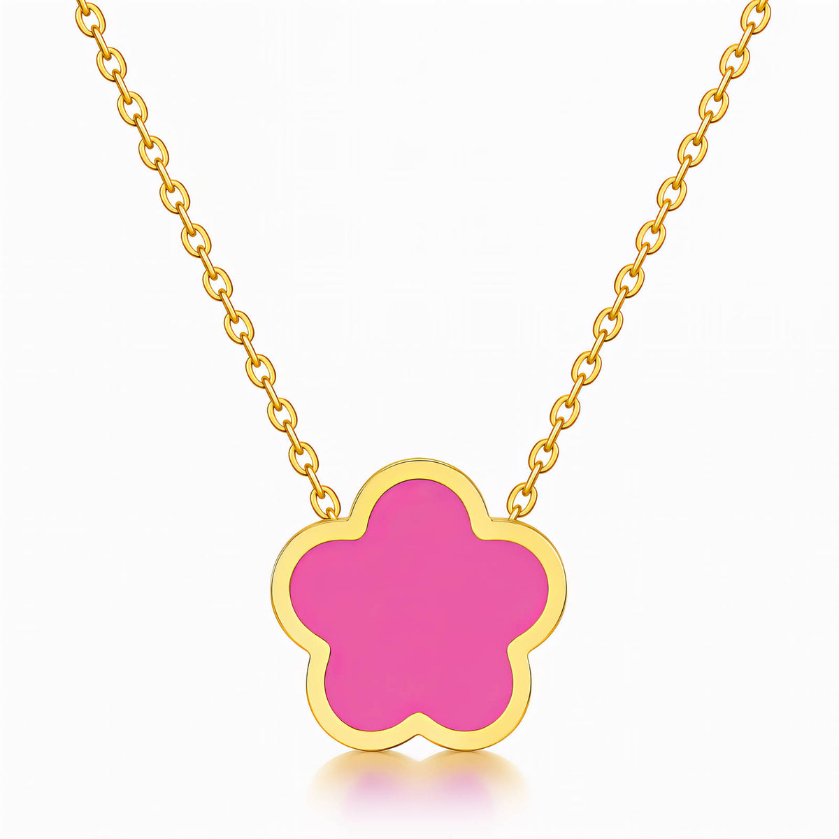 Blush Pink Flower Meadow Necklace | 18K Gold Plated Steel | JVNXII & CO.