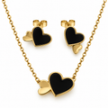 Midnight Hearts Jewellery Set | 18K Gold Plated Steel | JVNXII & CO.
