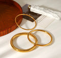 Classic 3 piece Bangles Bracelets | 18K Gold Plated Steel | JVNXII & CO.
