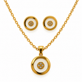 Aurelia Circle Jewellery Set | 18K Gold Plated Steel | JVNXII & CO.