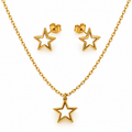 Golden Starlight Jewellery Set | 18K Gold Plated Steel | JVNXII & CO.