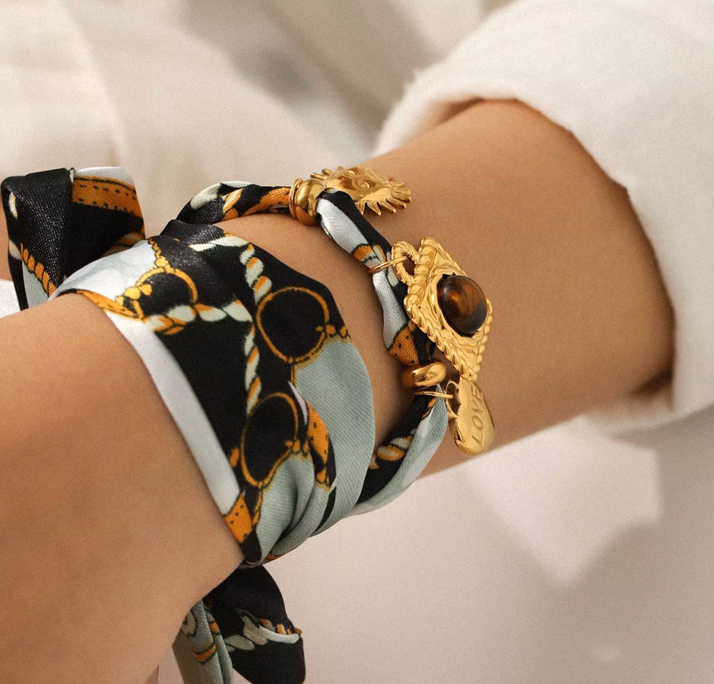 Multi-Charm Necklace/Bracelet Set | 18K Gold Plated Stainless Steel | JVNXII & CO.