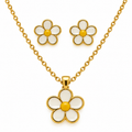 Golden Daisy Jewellery Set | 18K Gold Plated Steel | JVNXII & CO.