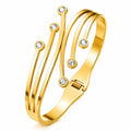 Crystal Radiance Bracelet | 18K Gold Plated Steel | JVNXII & CO.