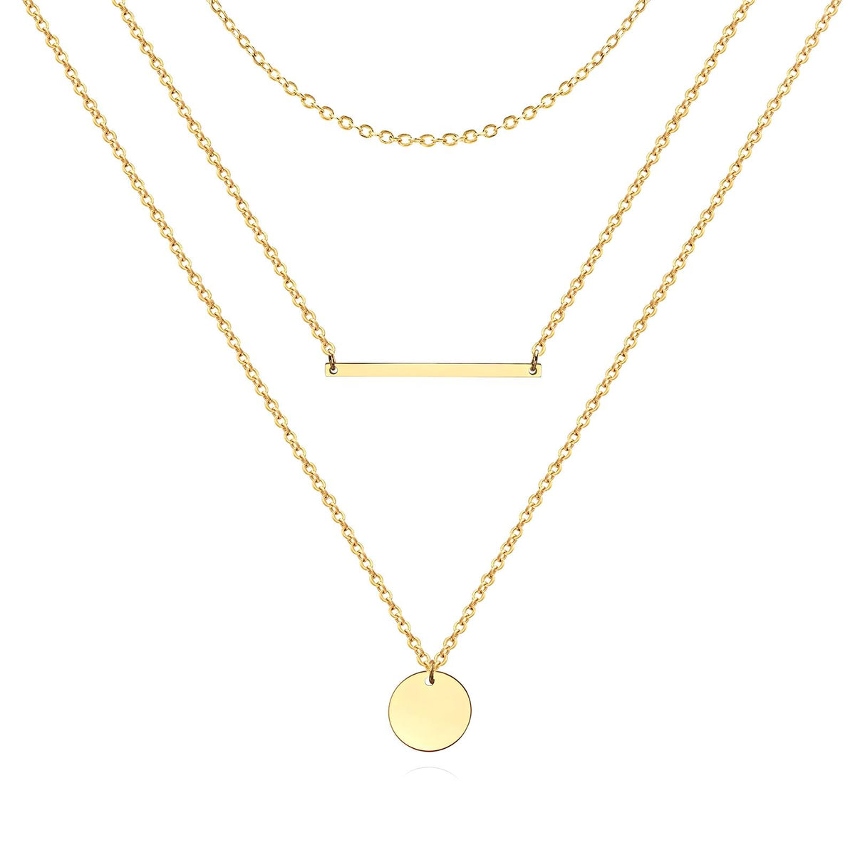 Multi-Layered Necklace | 18K Gold Plated Steel | JVNXII & CO.