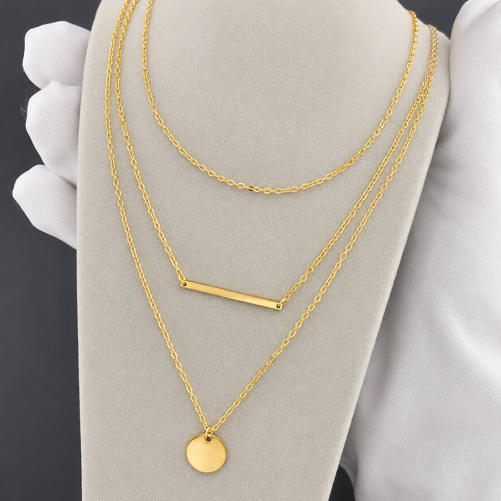 Multi-Layered Necklace | 18K Gold Plated Steel | JVNXII & CO.