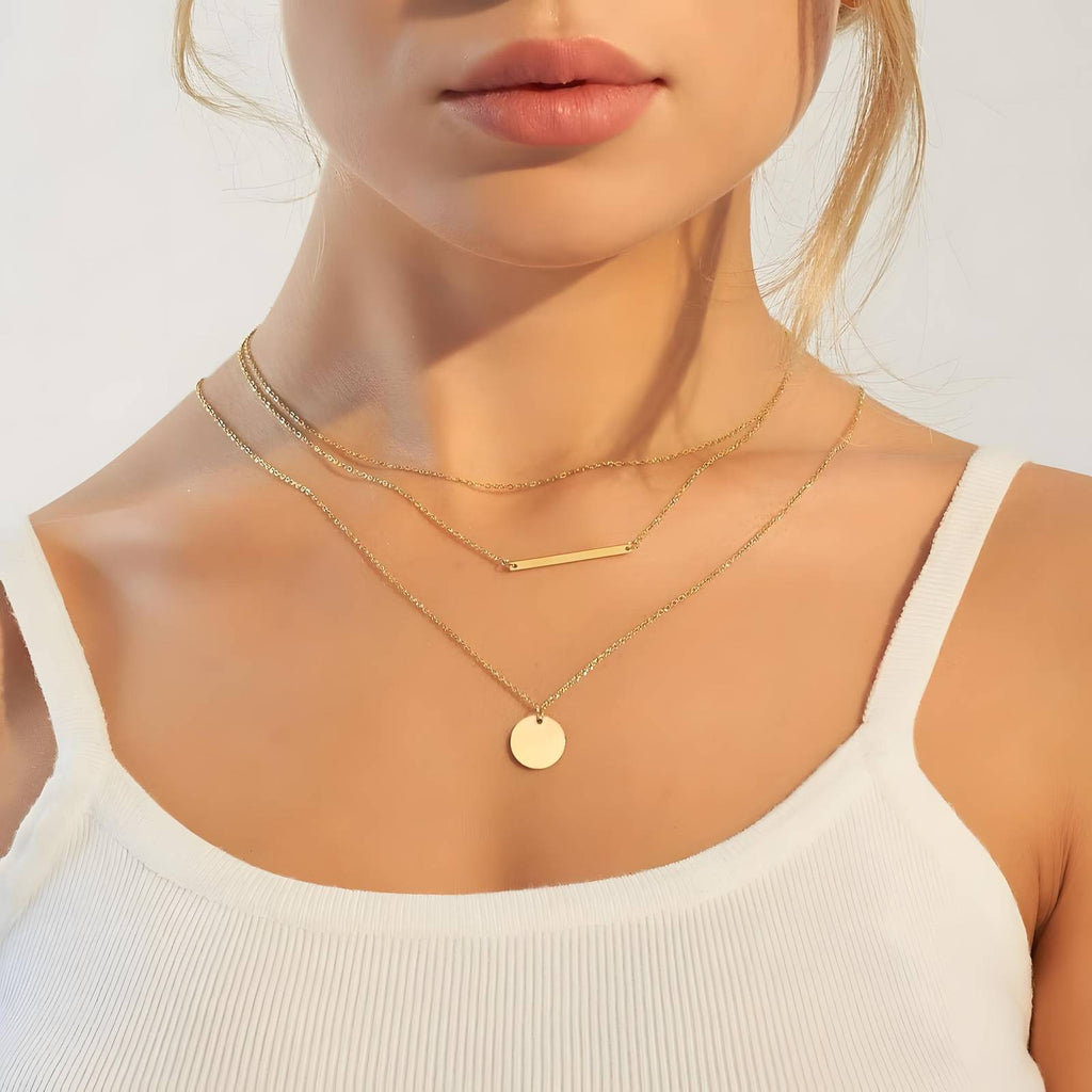 Multi-Layered Necklace | 18K Gold Plated Steel | JVNXII & CO.