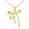 Crystal Bow Necklace | 18K Gold Plated Stainless Steel | JVNXII & CO.