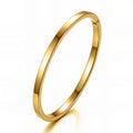 Thick Plain Bracelet | 18K Gold Plated Steel | JVNXII & CO.