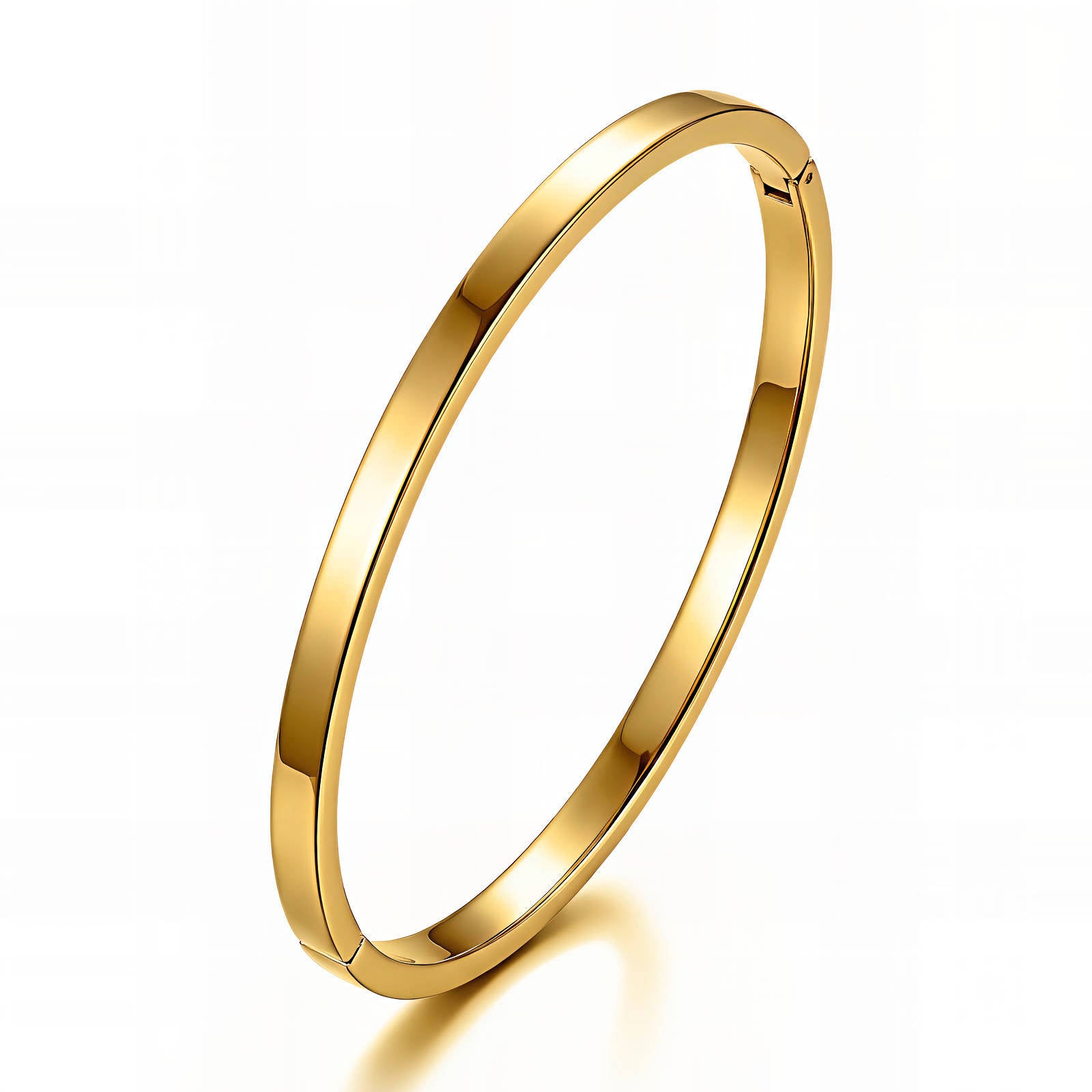Thick Plain Bracelet | 18K Gold Plated Steel | JVNXII & CO.