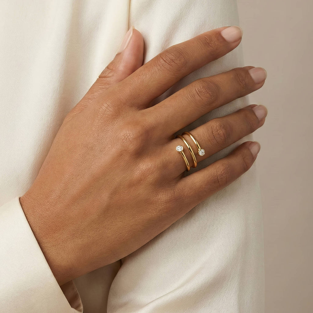 Spiral Finger Ring | 18K Gold Plated Steel | JVNXII & CO.