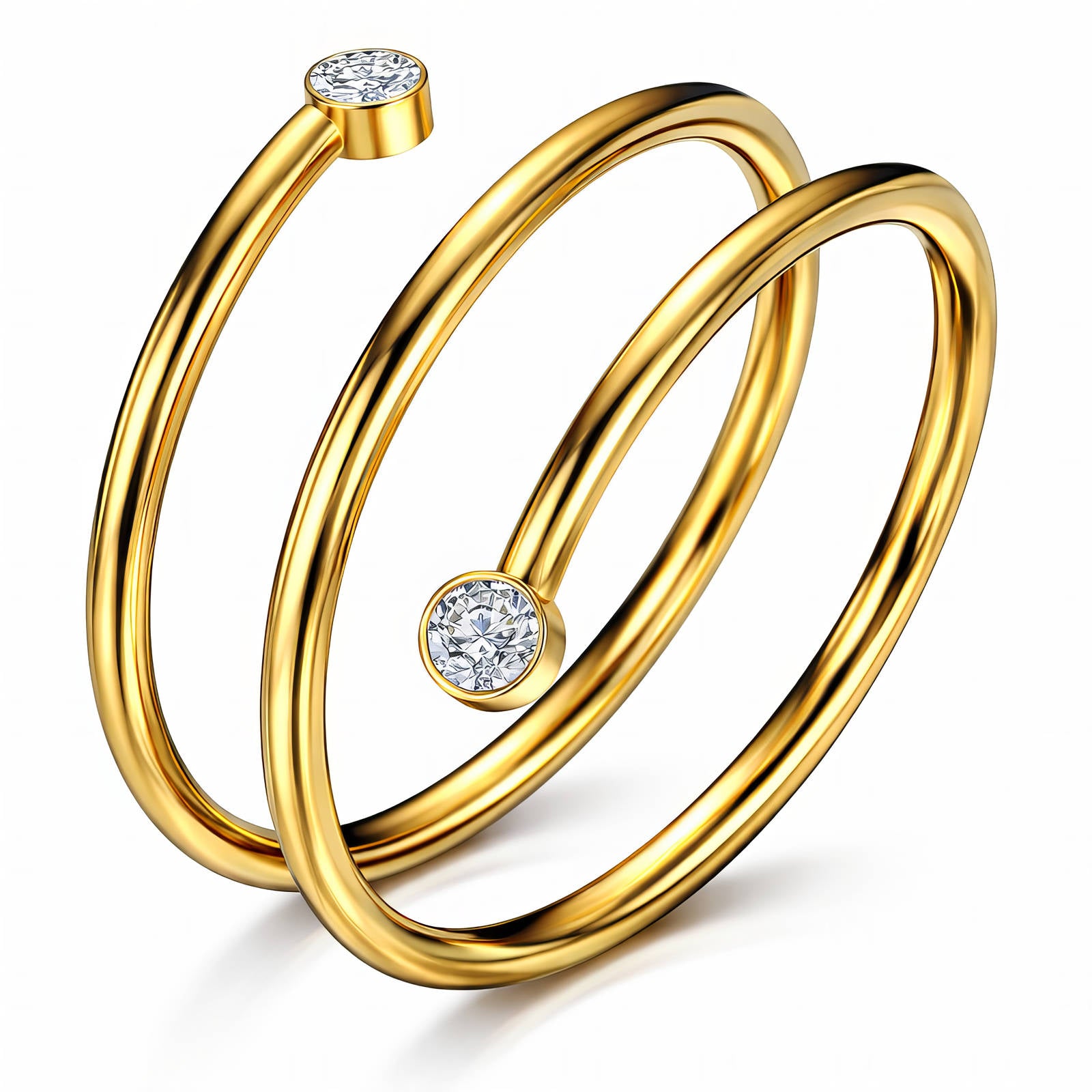 Spiral Finger Ring | 18K Gold Plated Steel | JVNXII & CO.