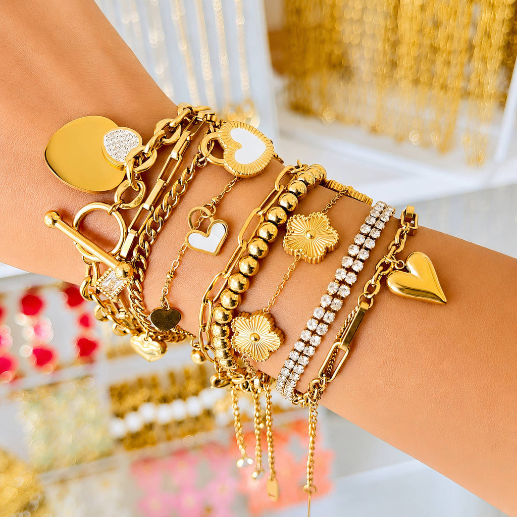 Tennis bracelet | 18K Gold Plated Steel | JVNXII & CO.