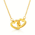 Interlinked hearts Necklace | 18K Gold Plated Steel | JVNXII & CO.