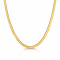 Flat Herringbone Chain Necklace | 18K Gold Plated Steel | JVNXII & CO.