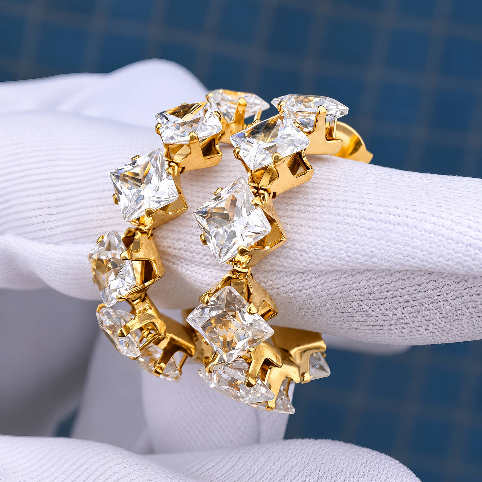 Roxy Hoop Statement Earrings | 18K Gold Plated Stainless Steel | JVNXII & CO.