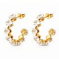 Roxy Hoop Statement Earrings | 18K Gold Plated Stainless Steel | JVNXII & CO.