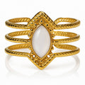 Triple Band Cuff Ring | Gold Plated Steel | JVNXII & CO.