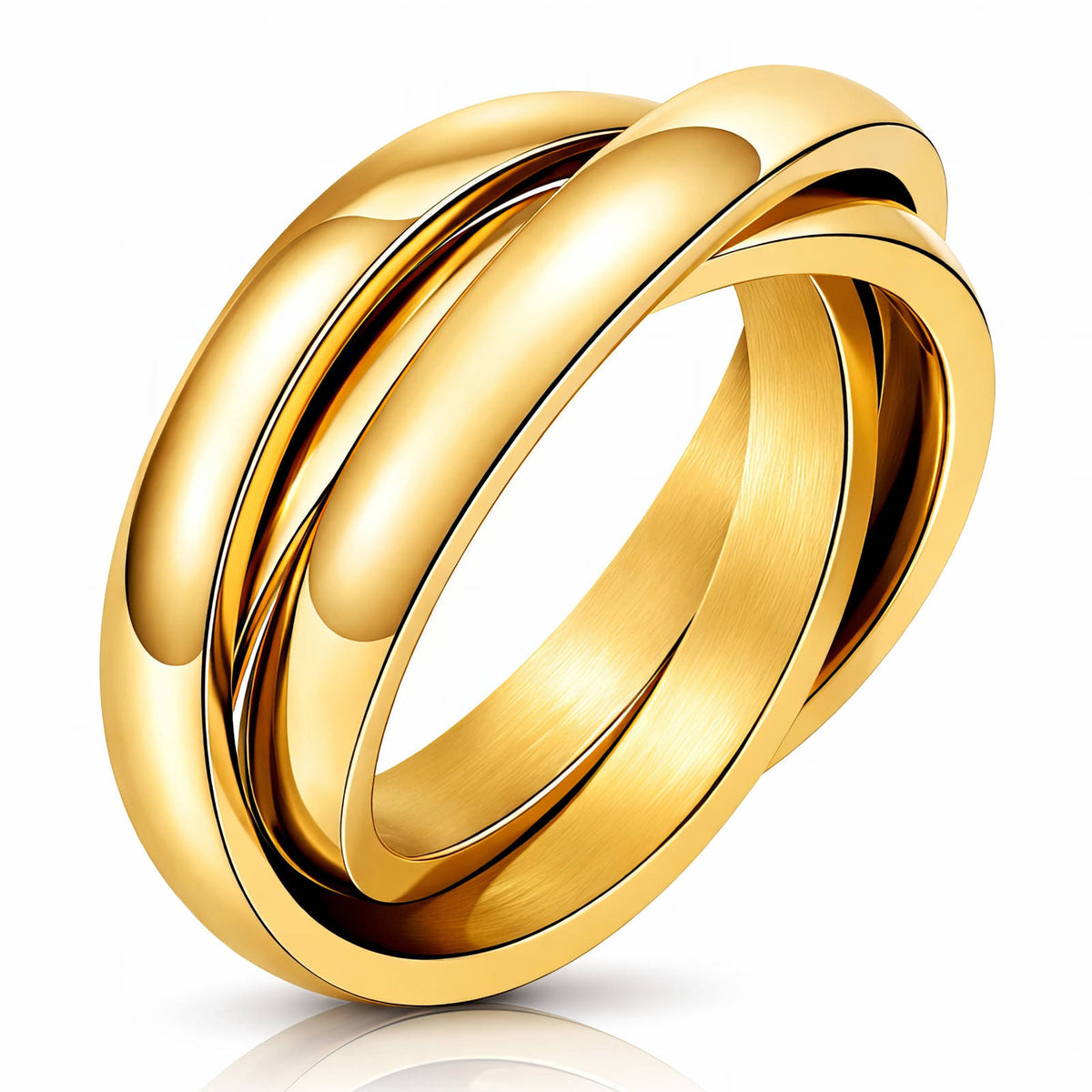 Classic Tri-Brand Ring | 18K PVD Gold Plated Stainless Steel | JVNXII & CO.