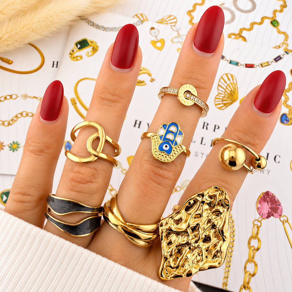 Classic Tri-Brand Ring | 18K PVD Gold Plated Stainless Steel | JVNXII & CO.