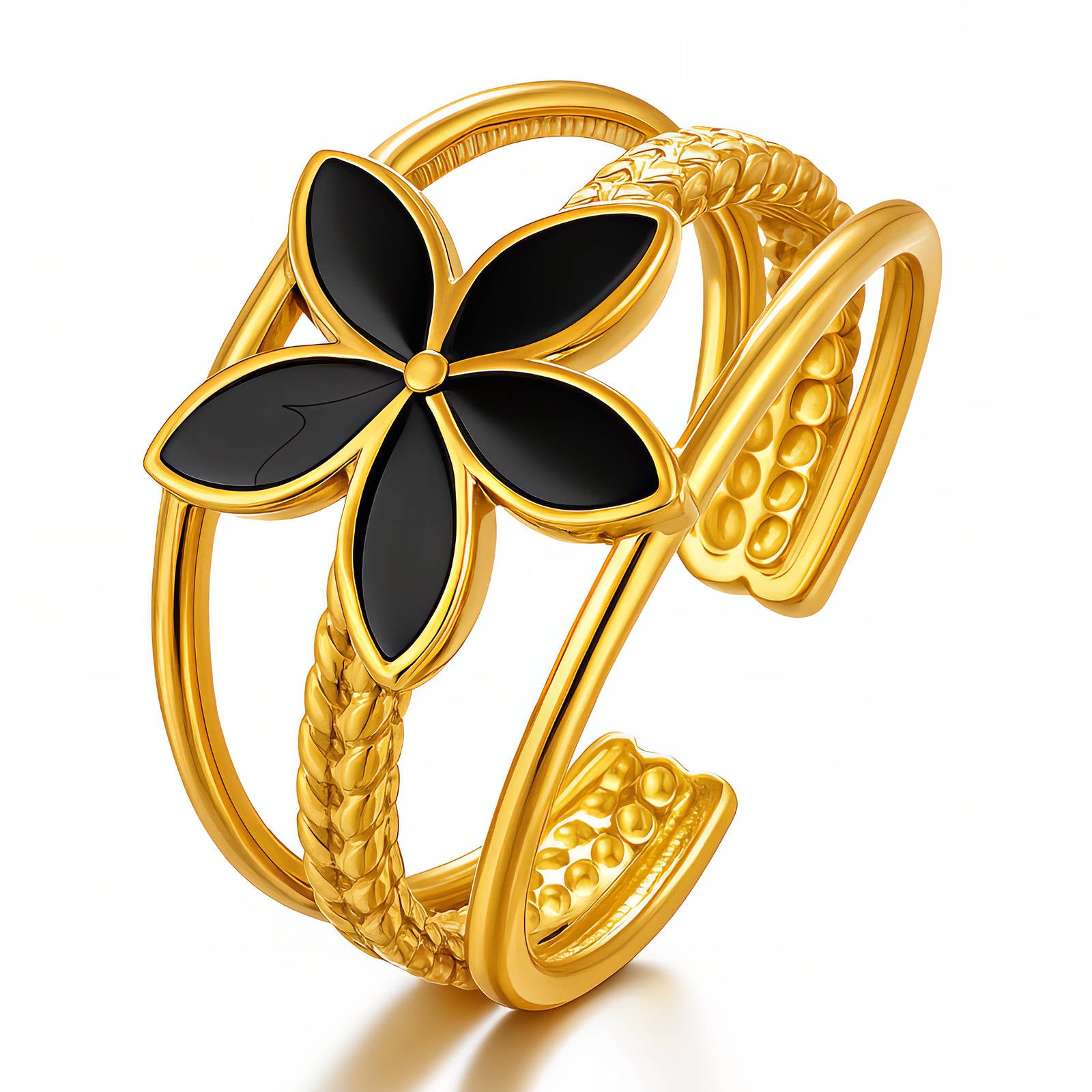 Flower Ring | 18K Gold Plated Steel | JVNXII & CO.