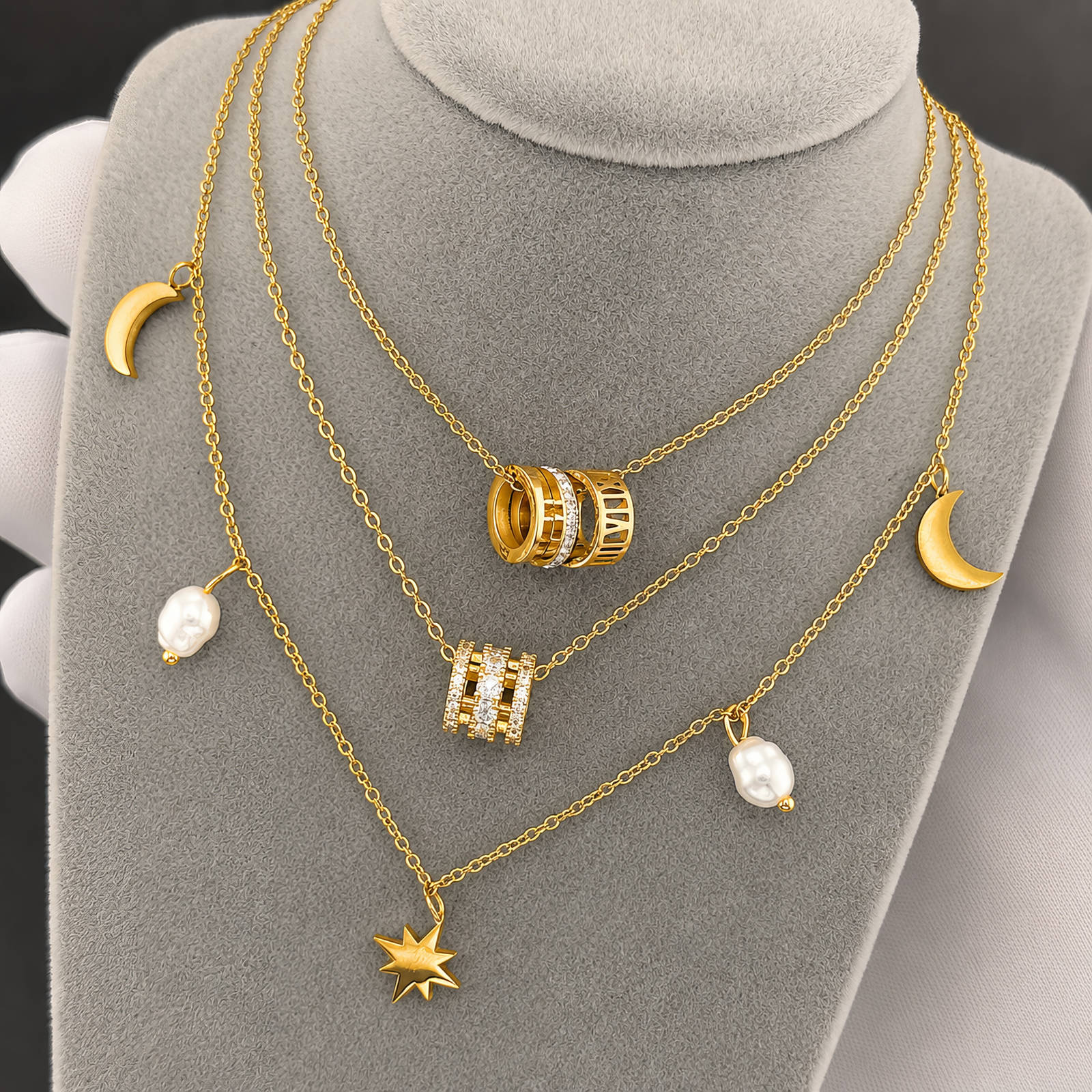 The Empire Roman Pendant | 18K Gold Plated Stainless Steel | JVNXII & CO.