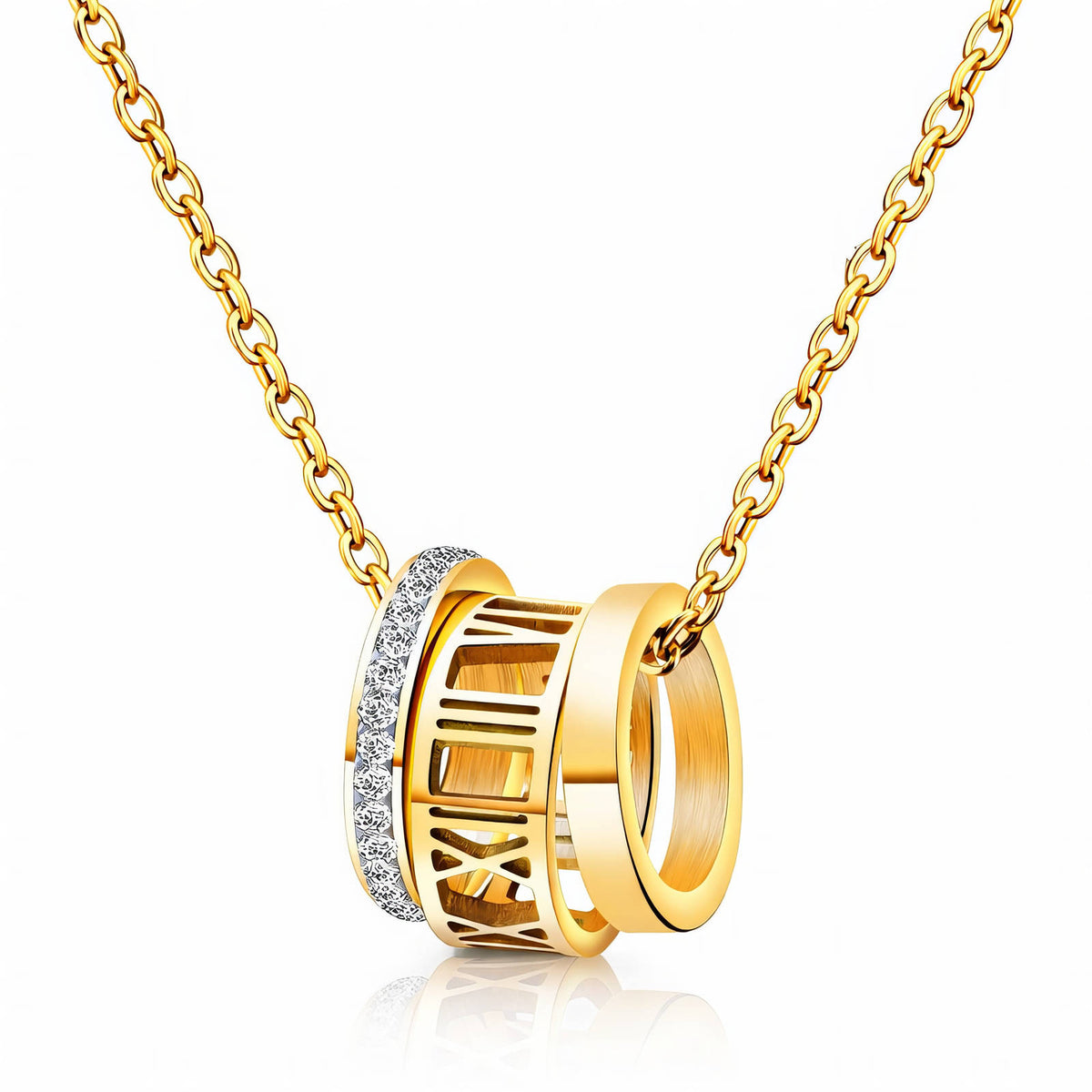 The Empire Roman Pendant | 18K Gold Plated Stainless Steel | JVNXII & CO.