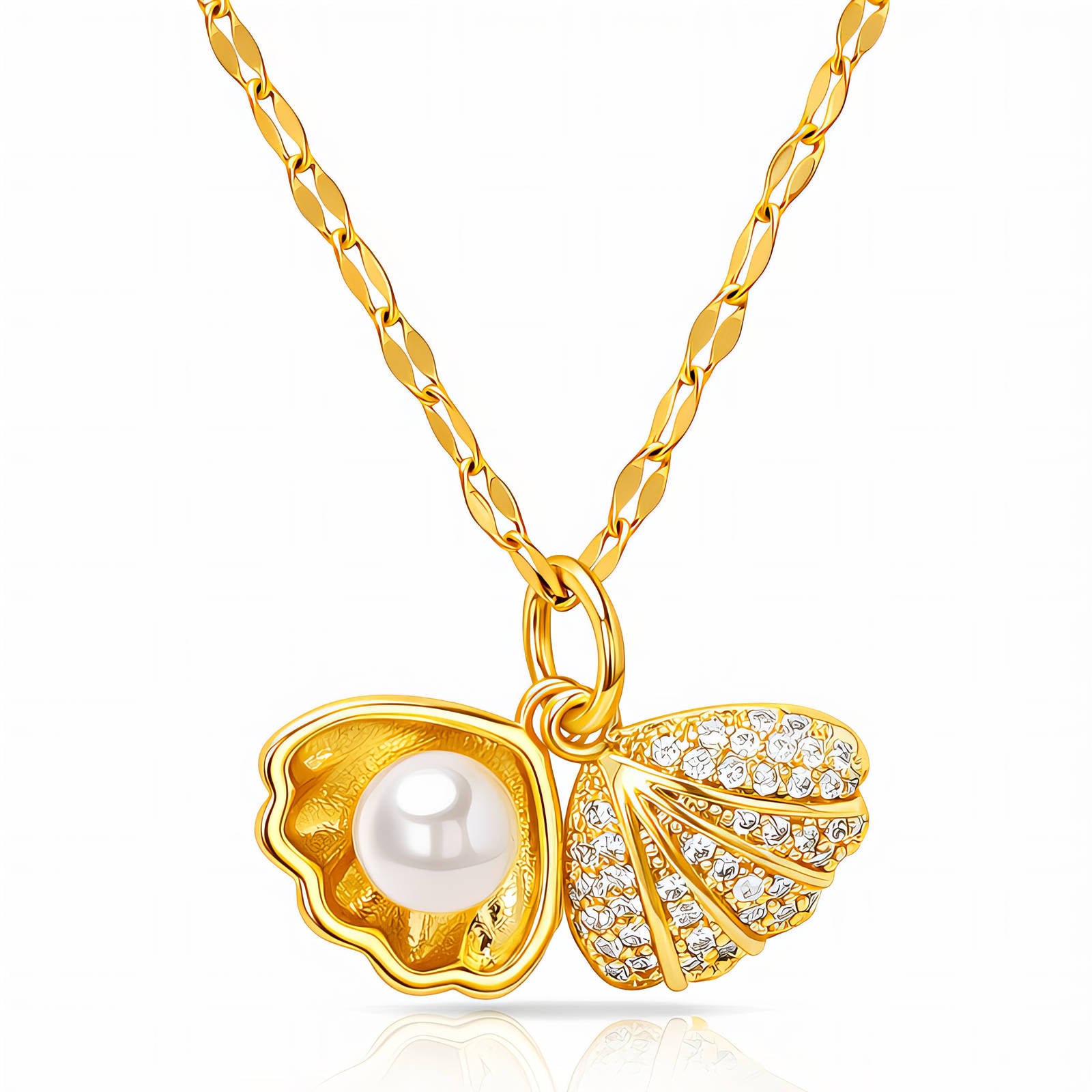 Sea Shell Necklace | 18K Gold Plated Steel | JVNXII & CO.