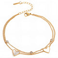 Hearts Anklet | 18K Gold Plated Steel | JVNXII & CO.