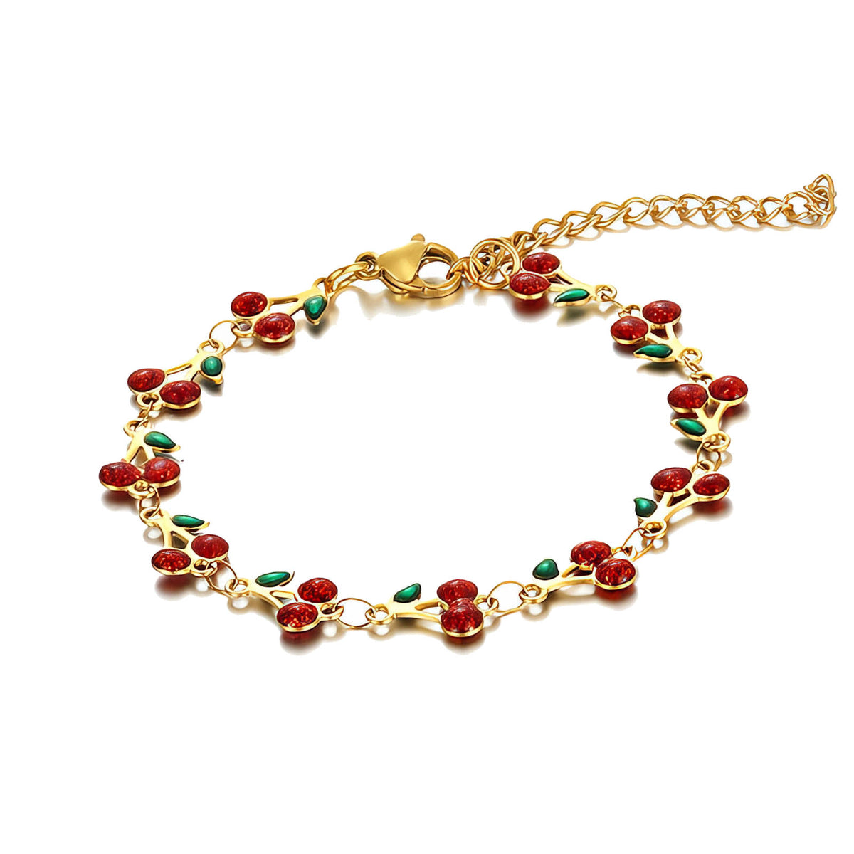 Cherry Multi-Chain Bracelet | 18K Gold Plated Stainless Steel | JVNXII & CO.