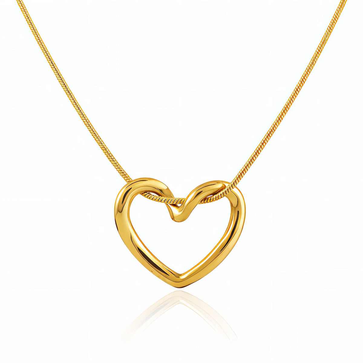 Heart Necklace | 18K Gold Plated Steel | JVNXII & CO.
