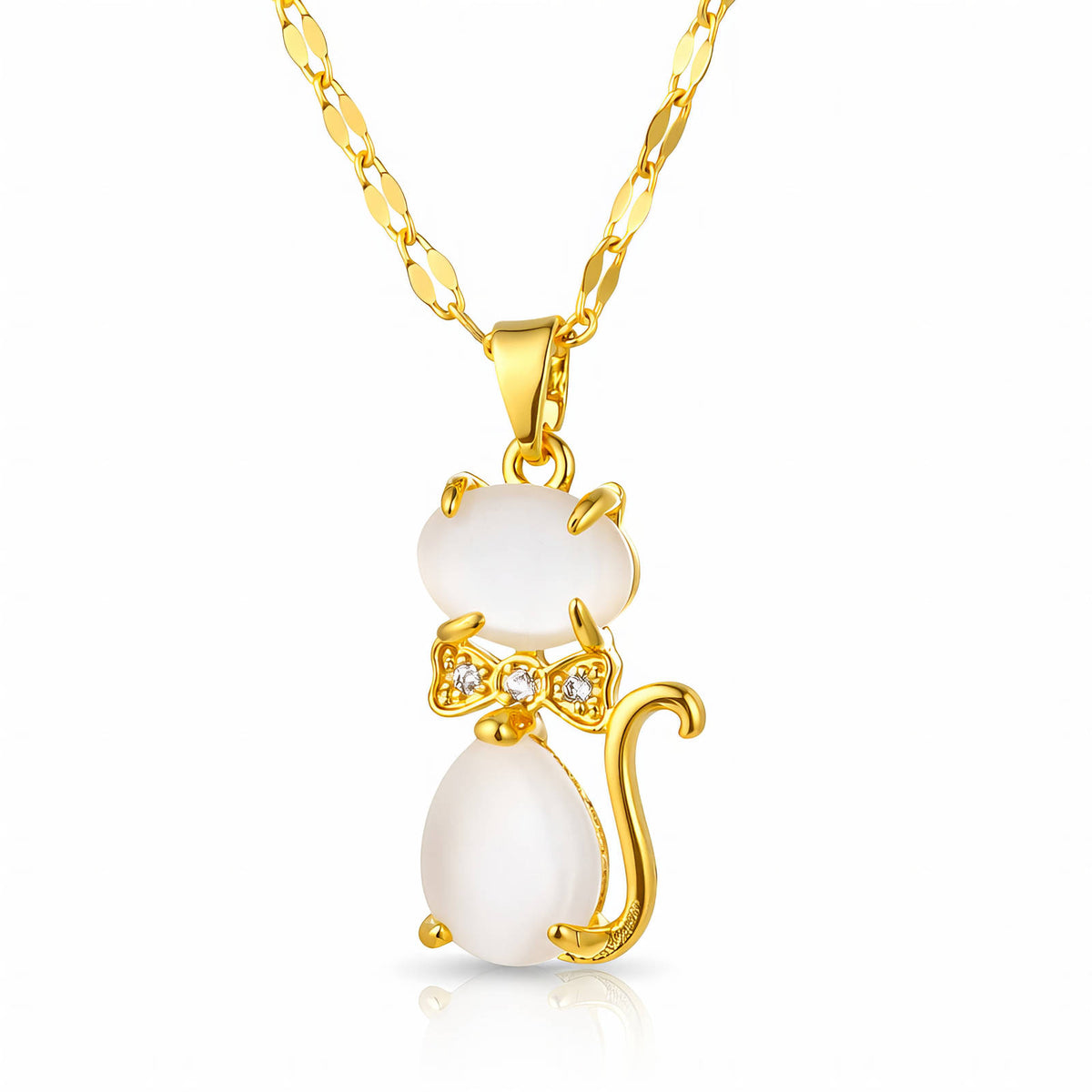Cat Necklace | 18K Gold Plated Steel | JVNXII & CO.