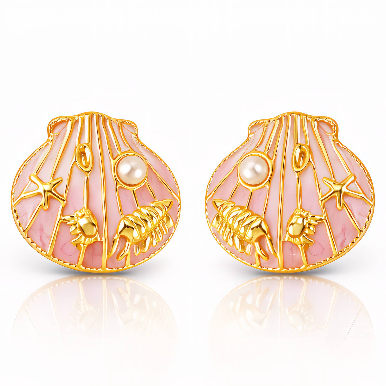 Starfish, Crabs & Lobsters Earrings | 18K Gold Plated Steel | JVNXII & CO.