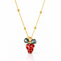Dolce Strawberry Necklace | 18K Gold Plated Stainless Steel | JVNXII & CO.