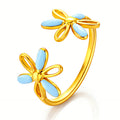 Daisy Bypass Flower Ring | 18K Gold Plated Stainless Steel | JVNXII & CO.