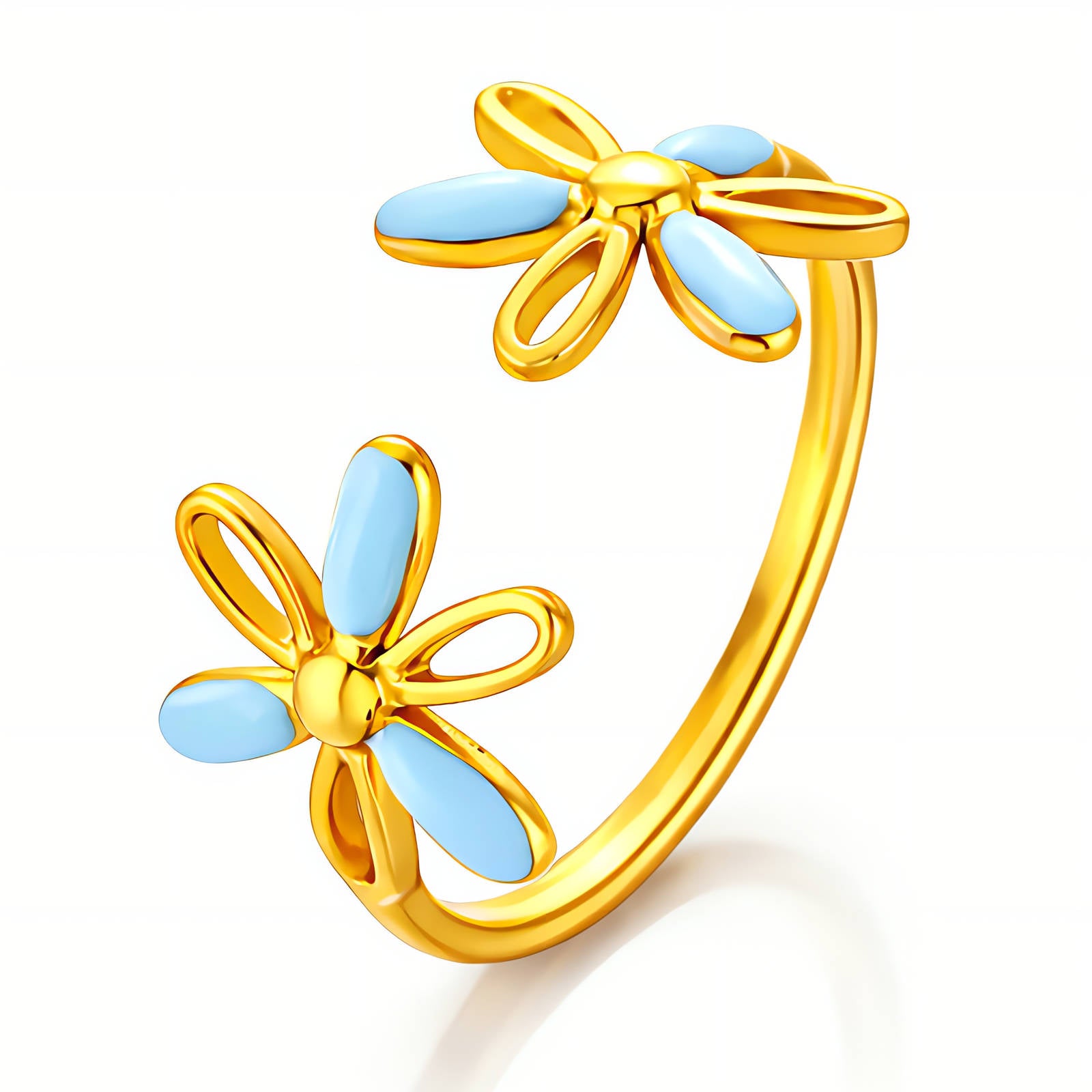 Daisy Bypass Flower Ring | 18K Gold Plated Stainless Steel | JVNXII & CO.