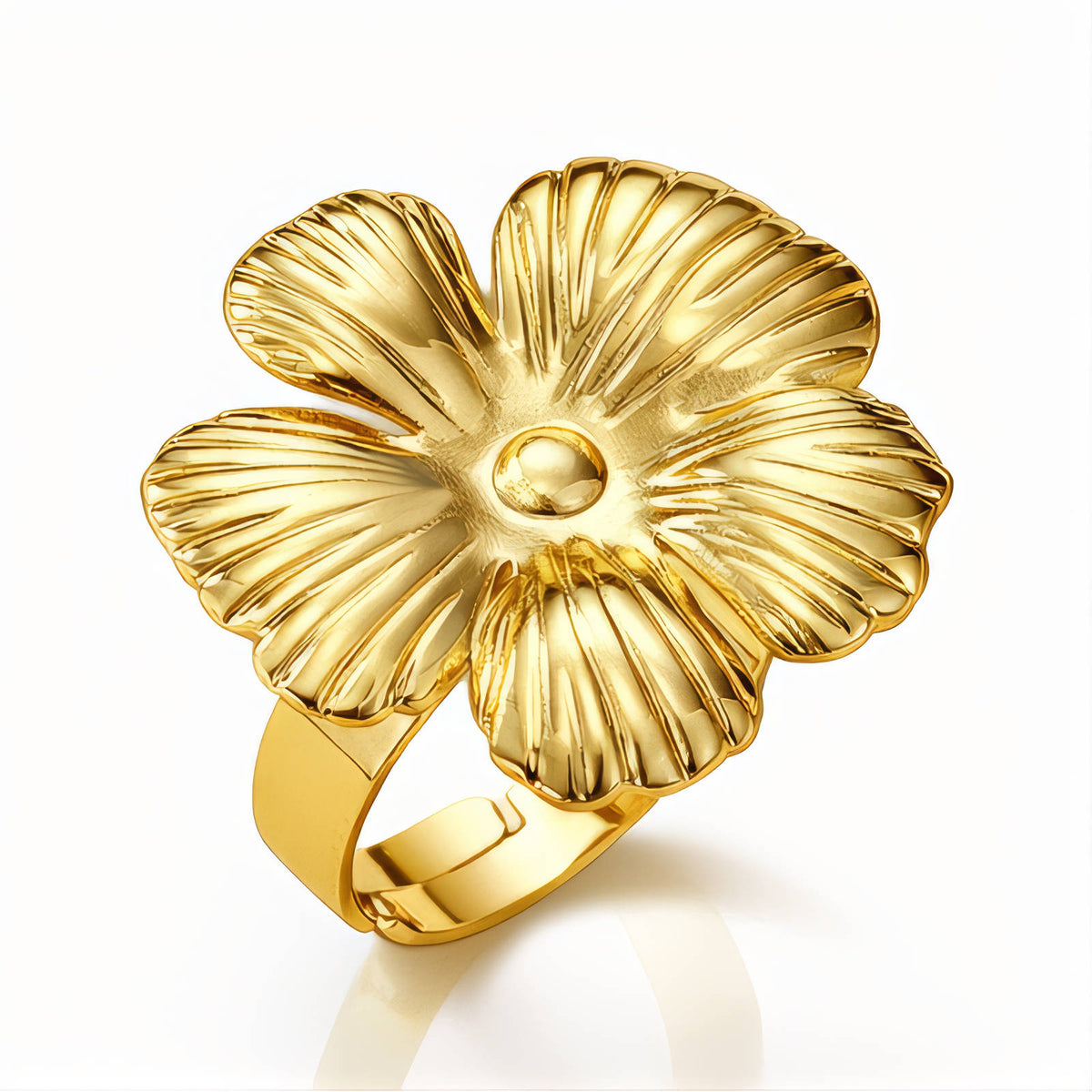 Flower Ring | 18K Gold Plated Steel | JVNXII & CO.