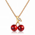 Cherry Chain Necklace | 18K Gold Plated Stainless Steel | JVNXII & CO.