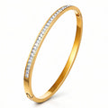 Crystal Hinge Bracelet | 18K Gold Plated Stainless Steel | JVNXII & CO.
