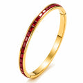 Ruby Baguette Hinge Bracelet | 18K Gold Plated Stainless Steel | JVNXII & CO.