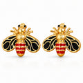 Queen Bee Studs Earrings | 18K Gold Plated Stainless Steel | JVNXII & CO.