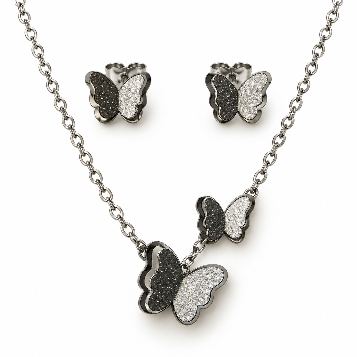 Midnight Butterfly Jewellery Set | 18K Gold Plated Steel | JVNXII & CO.