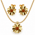Golden Daisy Jewellery Set | 18K Gold Plated Steel | JVNXII & CO.