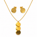Golden Eclipse Jewellery Set | 18K Gold Plated Steel | JVNXII & CO.